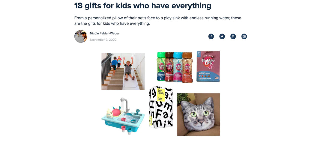 Care.com highlights StairSlide as a fun gift for kids